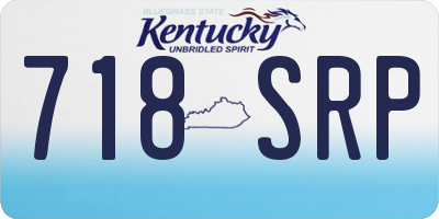 KY license plate 718SRP