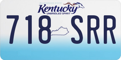 KY license plate 718SRR