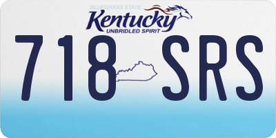 KY license plate 718SRS