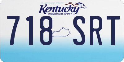 KY license plate 718SRT