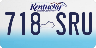 KY license plate 718SRU