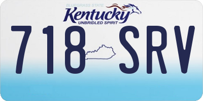 KY license plate 718SRV