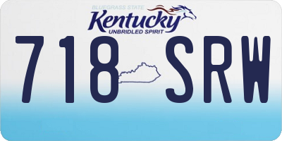 KY license plate 718SRW
