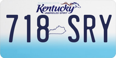 KY license plate 718SRY