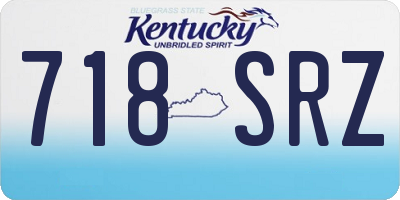 KY license plate 718SRZ