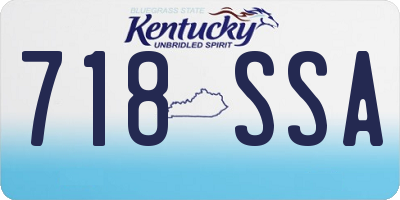 KY license plate 718SSA