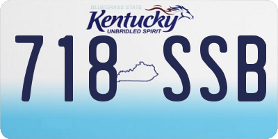 KY license plate 718SSB