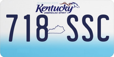 KY license plate 718SSC