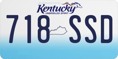 KY license plate 718SSD