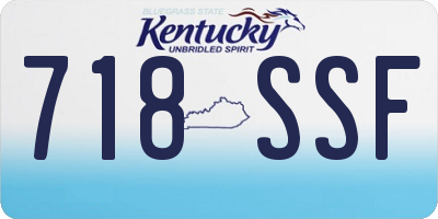 KY license plate 718SSF