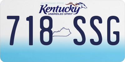 KY license plate 718SSG