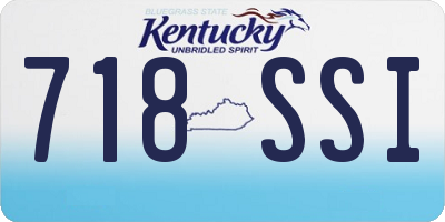 KY license plate 718SSI