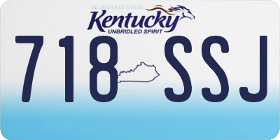 KY license plate 718SSJ