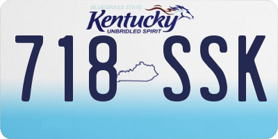KY license plate 718SSK