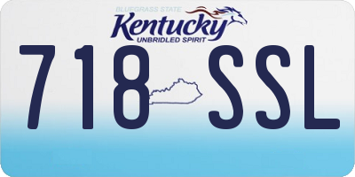 KY license plate 718SSL