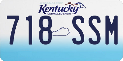 KY license plate 718SSM