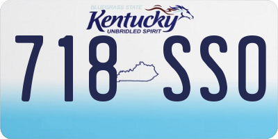 KY license plate 718SSO