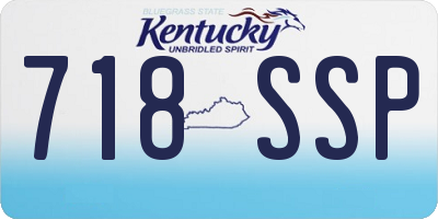 KY license plate 718SSP