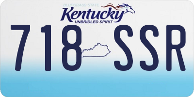 KY license plate 718SSR