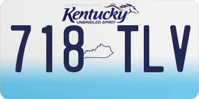 KY license plate 718TLV