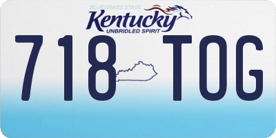 KY license plate 718TOG