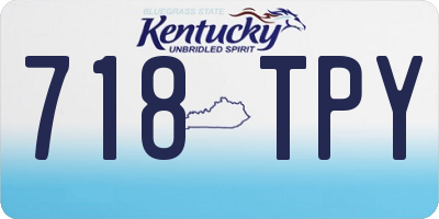 KY license plate 718TPY