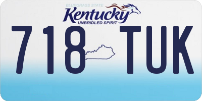 KY license plate 718TUK