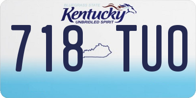 KY license plate 718TUO