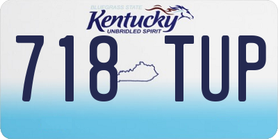 KY license plate 718TUP