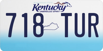 KY license plate 718TUR