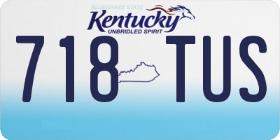 KY license plate 718TUS