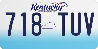 KY license plate 718TUV