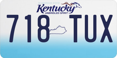 KY license plate 718TUX