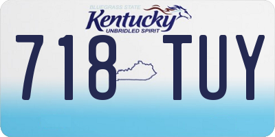 KY license plate 718TUY
