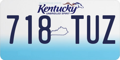KY license plate 718TUZ