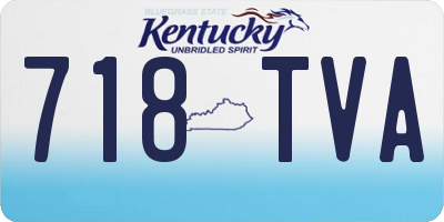 KY license plate 718TVA