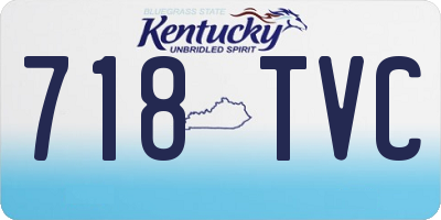 KY license plate 718TVC