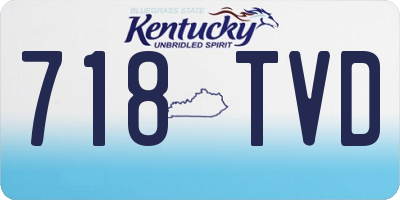 KY license plate 718TVD