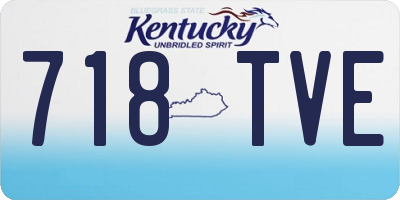 KY license plate 718TVE
