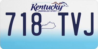 KY license plate 718TVJ