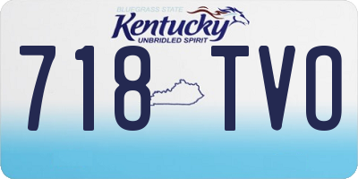 KY license plate 718TVO