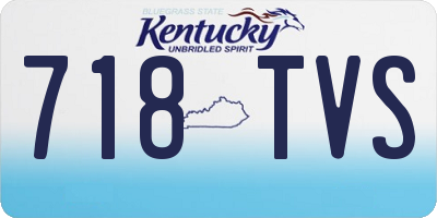 KY license plate 718TVS