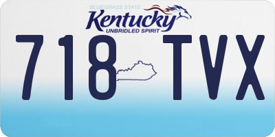 KY license plate 718TVX