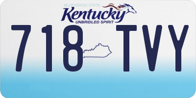 KY license plate 718TVY