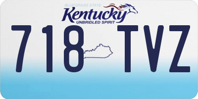 KY license plate 718TVZ