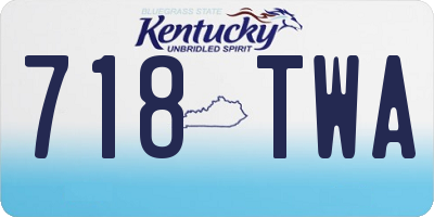 KY license plate 718TWA
