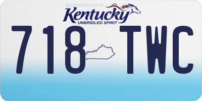 KY license plate 718TWC