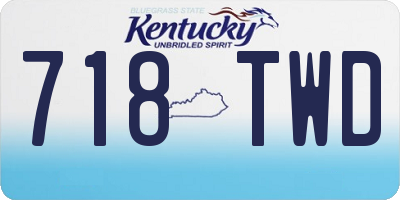 KY license plate 718TWD