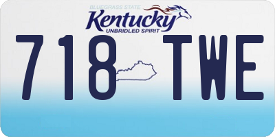 KY license plate 718TWE
