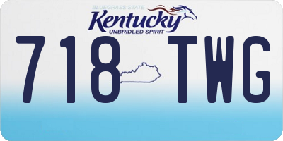 KY license plate 718TWG